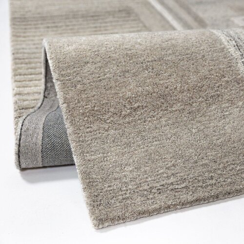 Flair Rugs Sivo-bež ročno tkana volnena preproga 140x200 cm Lira &amp;ndash; Slike