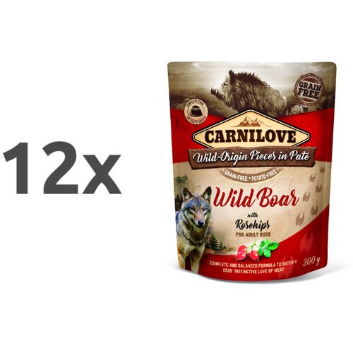 Carnilove dog adult - prašič & šipek, vrečka 300g 12 x 300 g Cene
