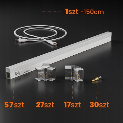  LED stropno svetlo LED/426W/85-265V 6500K 484x243 cm CRI 90 IP54 bela Slike