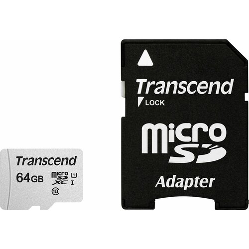 Transcend Micro SD 64GB TS64GUSD300S-A, sa adapterom, UHS-I, class 10, 95/45 MB/s memorijska kartica Slike