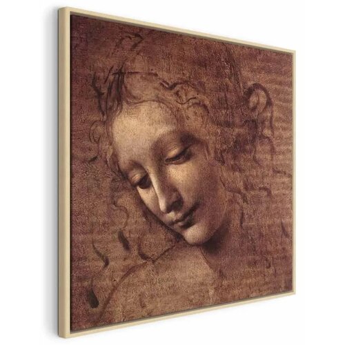  Slika - Leonardo da Vinci – Head of a Young Woman (Leda) 80x80 U prirodnom drvenom okviru Cene