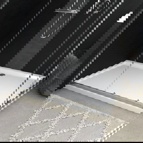 VidaXL Pravokutna ABS tu&amp;scaron;-kada bijela 80 x 120 cm Slike