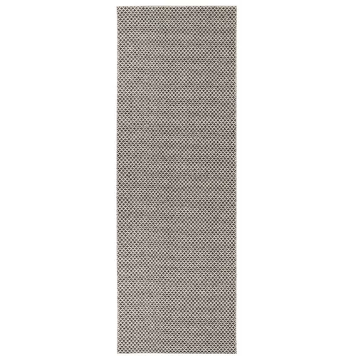 Narma bež-crna tepih staza pogodna za eksterijer Diby, 70 x 150 cm
