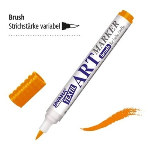 Kreul JAVANA marker za laki tekstil | orange Slike