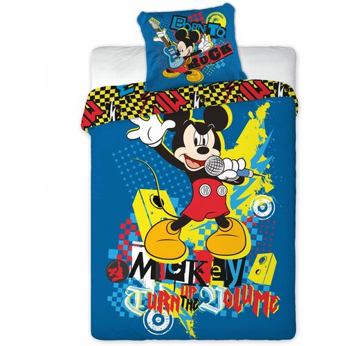 Disney Mickey posteljina za decu mickey mouse- born to rock 160x200cm + 70x80cm Cene