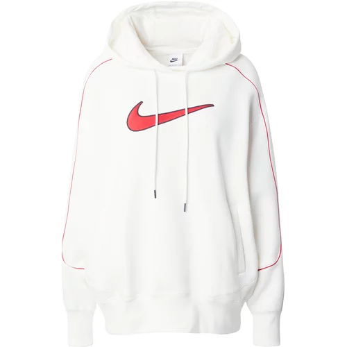 Nike Sportswear Sweater majica boja pijeska / crvena / crna / bijela