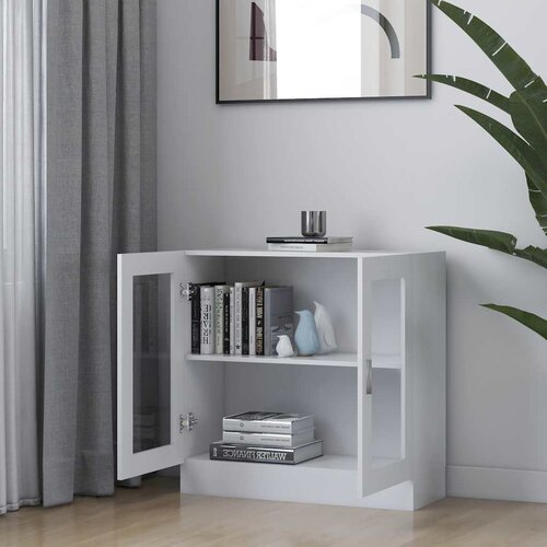  Vitrina bijela 82,5 x 30,5 x 80 cm konstruirano drvo Slike