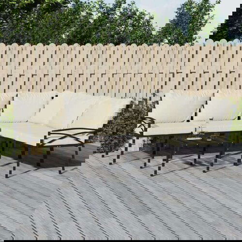  6-dijelna vrtna garnitura s jastucima boje pijeska čelična Cene