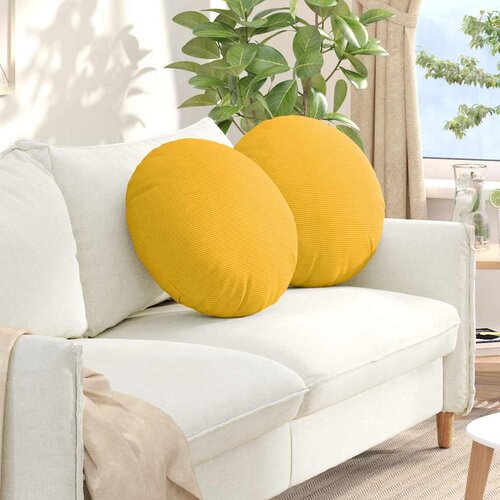  Jastučići za sjedenje 2 pcs Svijetlo žuta &Oslash;50 x 19 cm Cijene