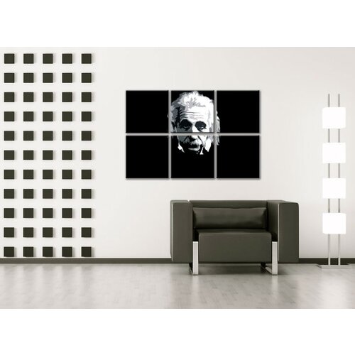  Ručno slikane slike na platnu na platnu POP Art Einstein 6-dijelna () Slike
