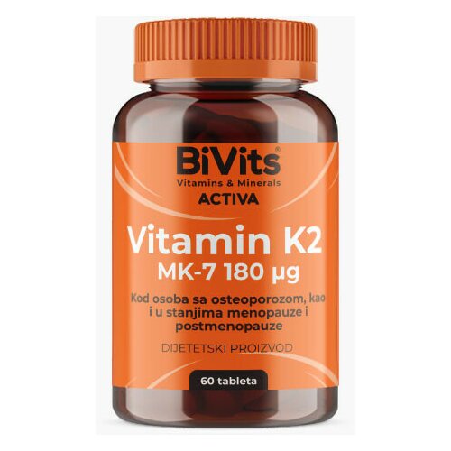 BiVits activa vitamin K2 MK7 180µg, 60 tableta Cene
