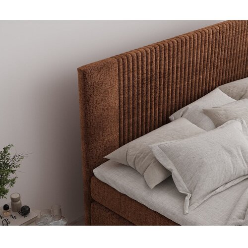 Maison de R&amp;ecirc;ve Narančasti boxspring krevet s prostorom za odlaganje 160x200 cm Bergamo &amp;ndash; Slike