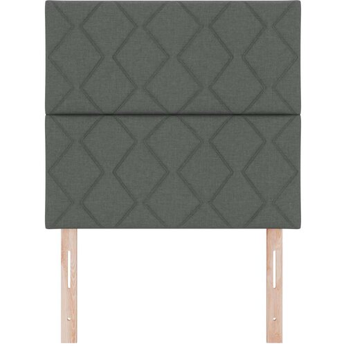 VidaXL Naslon za glavu sa dizajnom dijamantnih blokova tamno sivi 100 cm tkanina, Naslon za glavu sa dizajnom dijamantnih blokova tamno sivi 200 cm tkanina Slike