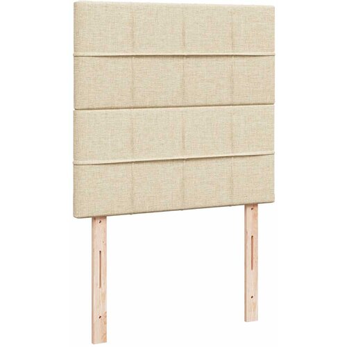  Krevet s oprugama i madracem krem 90 x 190 cm od tkanine Slike