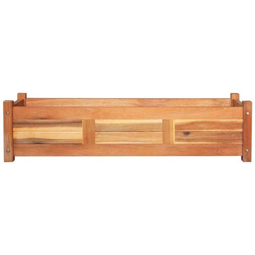  Povi&amp;scaron;ene vrtne gredice 2 kom od drva bagrema 100 x 30 x 25 cm Slike