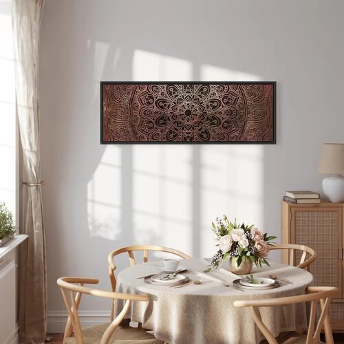  Slika - Mandala: Amber Silence 90x30 U crnom drvenom okviru Slike
