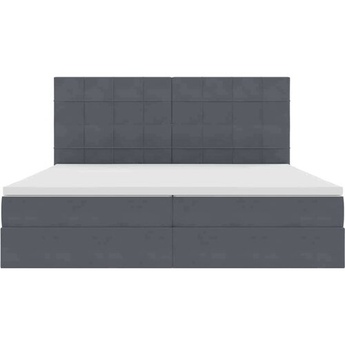 VidaXL krevet s prostorom za pohranu s led-om tamno siva 200 x 200 cm Slike