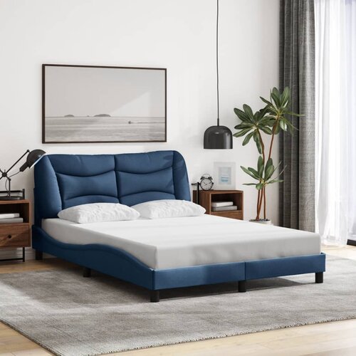 Furnova Posteljni okvir brez vzmetnice moder 140x200 cm tkanina, (21939311) Slike