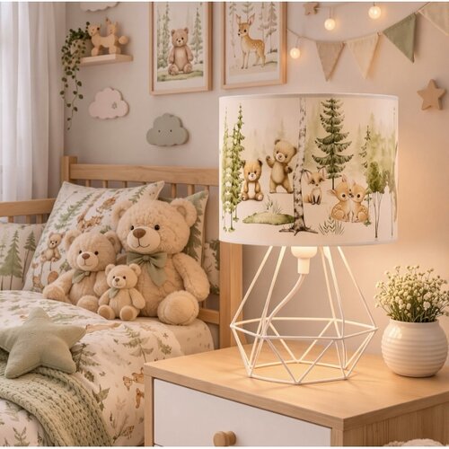  Dečija stona lampa KIDS ROOM 1xE27/60W/230V prečnik 18 cm sa motivom životinja Slike