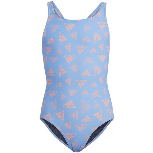 Adidas logo swimsuit, kupaći za devojčice, plava IC7693 Slike