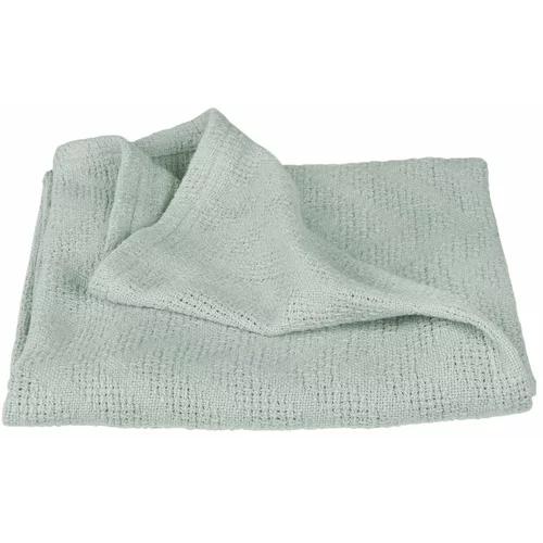 Roba Zelena pletena deka za bebe od organskog pamuka 80x80 cm Lil Planet –