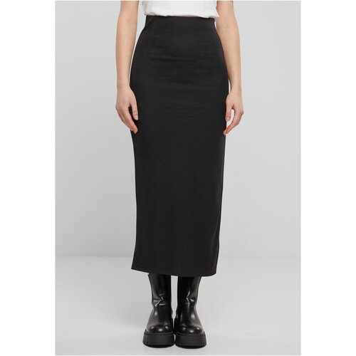 Urban Classics Women&amp;#039;s ribbed skirt with high slit black Slike