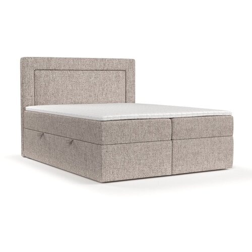 Maison de R&amp;ecirc;ve Svetlo rjava boxspring postelja s prostorom za shranjevanje 200x200 cm Imagine &amp;ndash; Slike
