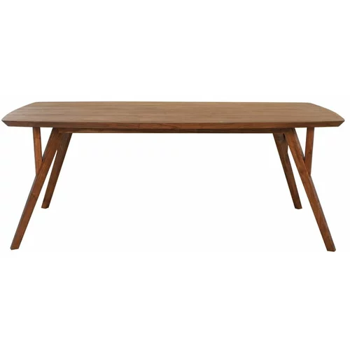 Light & Living Smeđi blagovaonski stol s pločom stola od bagrema 100x200 cm Quenza –