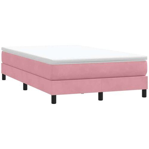 Box Spring krevet s madracem ružičasti 120x220 cm samt Slike