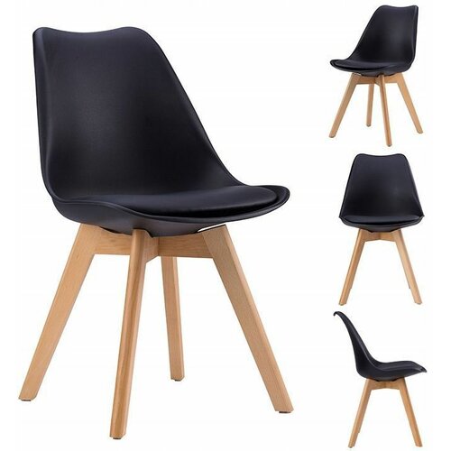 Modern Home modernhome trpezarijske stolice set 4 kom filipo komplet PC-003 black Slike