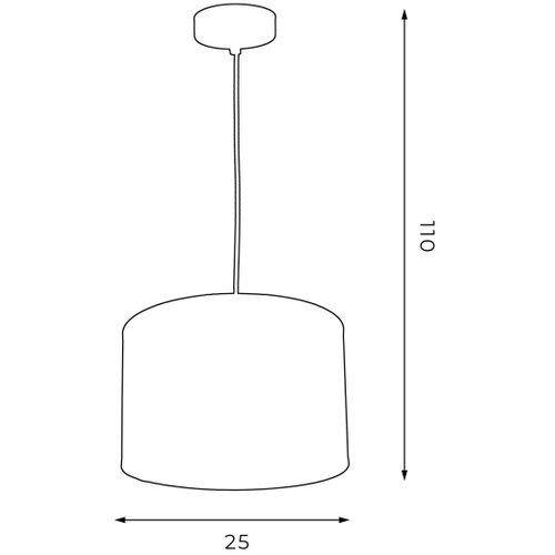  Luster na sajli ARDEN 1xE27/60W/230V prečnik 25 cm beo Slike