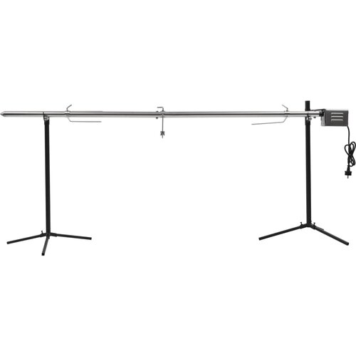 vidaXL avtomatski raženj z motorjem nerjaveče jeklo 207x45x81 cm Cene