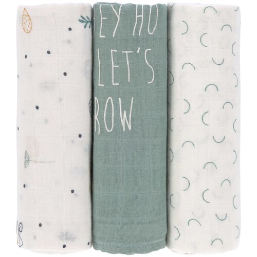L&amp;auml;ssig tetra plenica Heavenly soft Swaddle L, 3/1, 80 x 80 cm Garden Explorer Tractor Slike