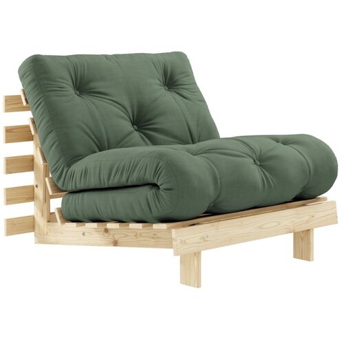 Karup Design Raztegljiv fotelj Roots Raw/Olive Green Slike