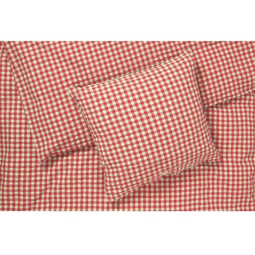 JUNA Rdeča/rumena podalj&amp;scaron;ana posteljnina za zakonsko posteljo iz krepa 200x220 cm B&amp;aelig;k&amp;amp;B&amp;oslash;lge &amp;ndash; Slike