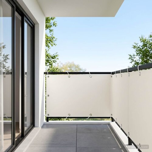  Zaslon za privatnost na balkonu 150 x 1000 cm - Bijeli 150 x 1000 cm Slike