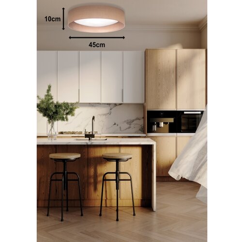  Duolla - LED plafonsko svetlo ROLLER LED/24W/230V, prečnik 45 cm, svetlo braon Slike