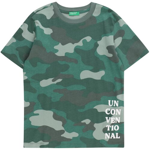 United Colors Of Benetton Majica zelena / svetlo zelena / temno zelena / bela Slike