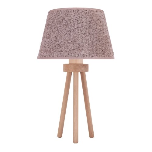  Duolla - Stolna lampa BOUCLE 1xE27/15W/230V prečnik 28 cm braon/drvo Slike