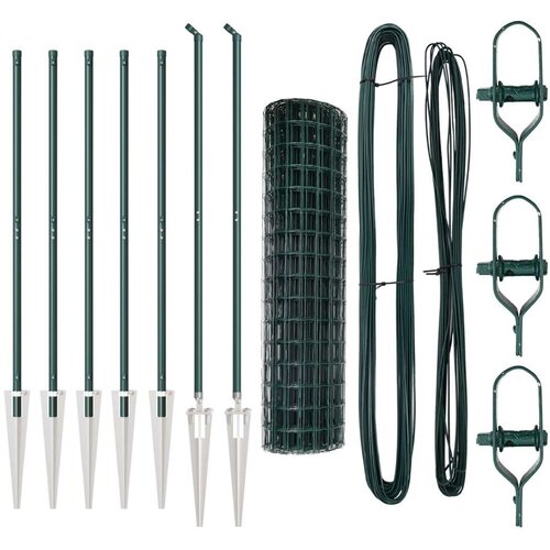 Euro Ograda s 7 &amp;scaron;iljastih stupova 1.2x10 m Galvanizirani čelik zeleni Slike