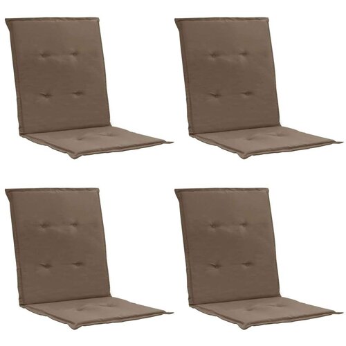  Jastuci za vrtne stolice 4 kom smeđesivi 100x50x3 cm od tkanine Slike