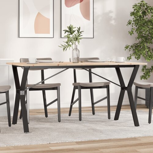 vidaXL Blagovaonski stol Y-oblika 160x80x75 cm od borovine i željeza Cijene
