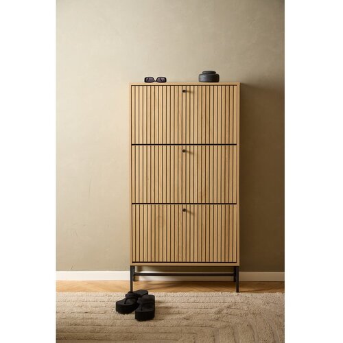 Actona Preklopna omarica za čevlje v hrastovem dekorju v naravni barvi 72x140x25 cm Albany &amp;ndash; Slike