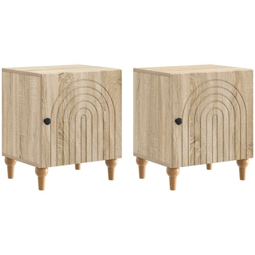  Noćni ormar 2 pcs Hrast sonoma 43 x 34,5 x 50 cm Cene