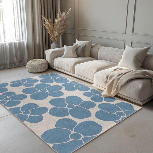 Mila Home Plavi periv tepih 60x100 cm Blue Meadow &amp;ndash; Slike