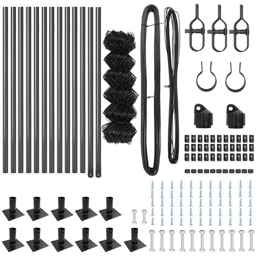 Ograde od lanca s betonskom podlogom 25 x 0,4 m Siva Mreža Slike
