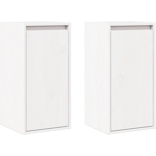 Maison Chic Stenska omarica - Zidna omarica 2 kosa bela 30x30x60 cm trdna borovina iu265, (22062873) Cene