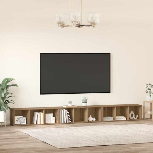  Set TV komoda Zidne 3 pcs Umjetnički hrast 37 x 35 x 107 cm Slike