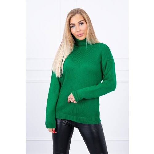 Kesi Sweater with a turtleneck light green Slike
