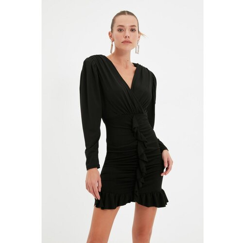 Trendyol black knitted dress Slike
